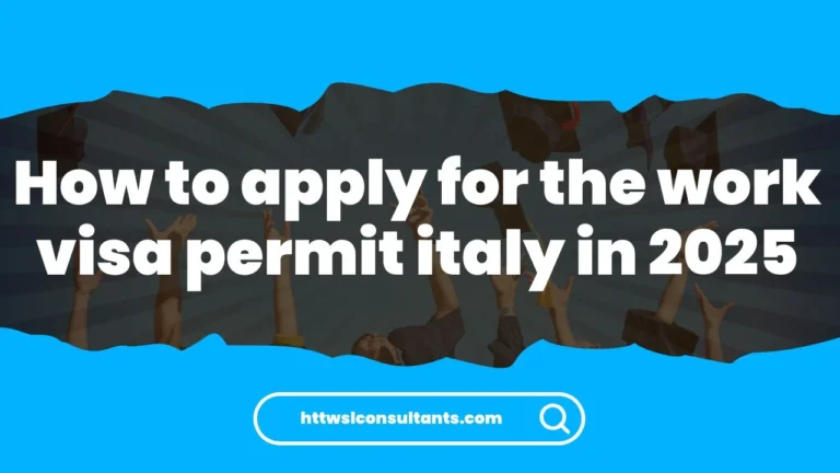 work permit visa Italy