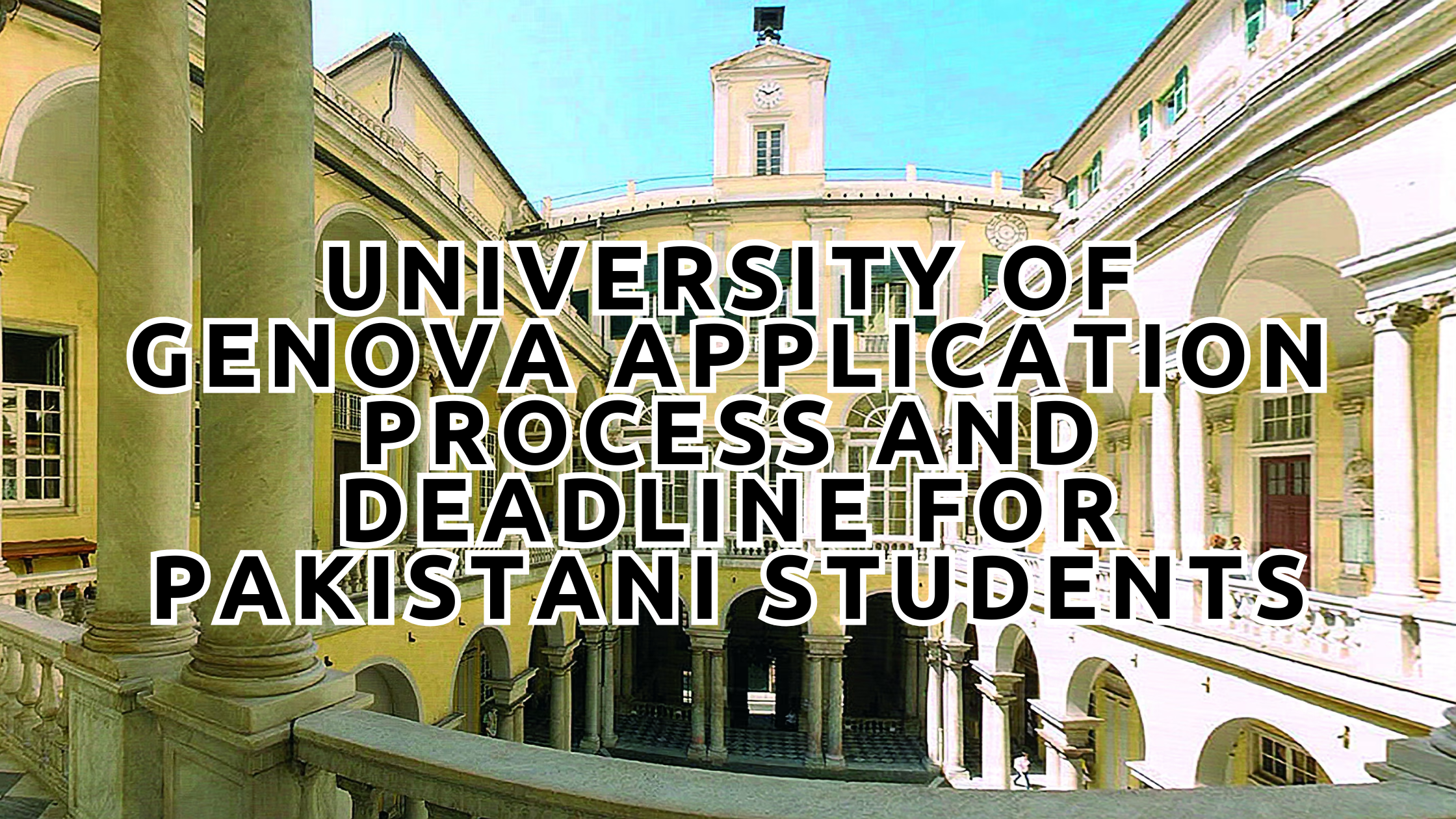 admission deadline for the University of Genova